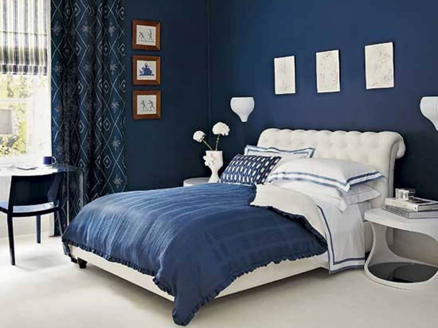 Ballistic blue bedroom design